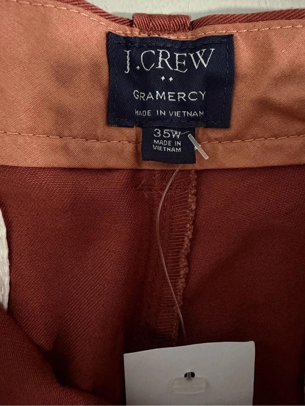 NWT J Crew Chino Shorts Mens 35 Rust Red 9” Inseam Preppy Classic Golf Cotton